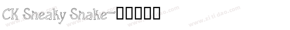 CK Sneaky Snake字体转换